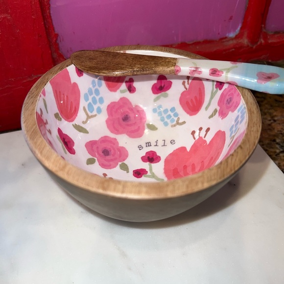Mud Pie Pink floral dip bowl set. NWT. - Picture 5 of 7
